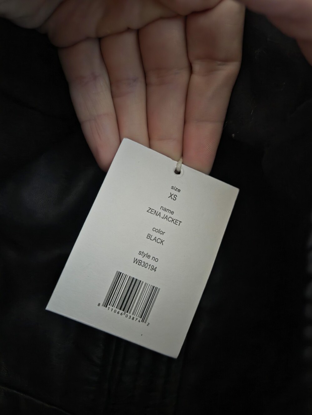 Walter Baker Zena Black Leather Studded Bomber Jacket Silver Extra Small NWT - Picture 10 of 17